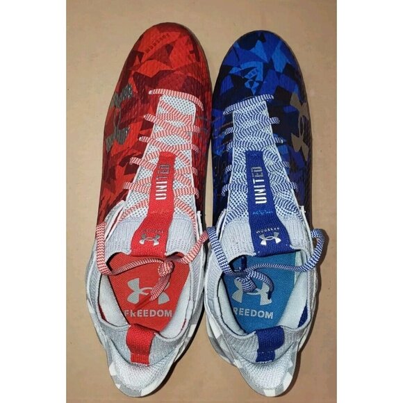 Under Armour Blur Smoke 2.0 MC USA Low Football Cleats Men\'s Sz 11.5 3026341-100 main image 2
